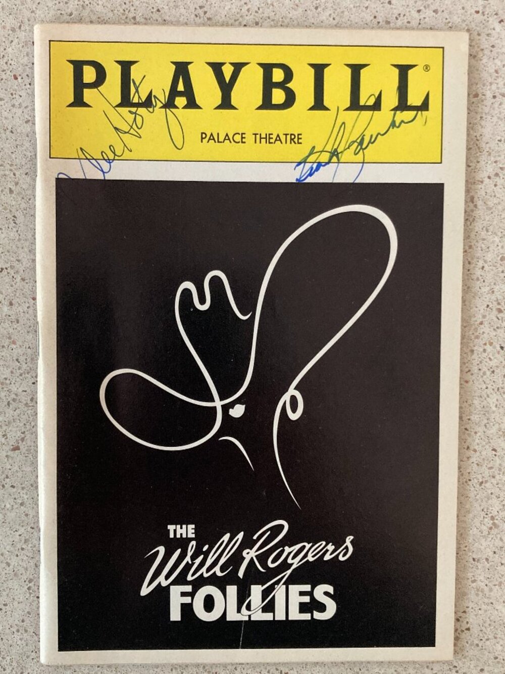 Keith Carradine and Dee Hoty Signed Playbill The Will Rogers Follies April 1991